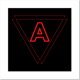 A red the first letter Posters and Art